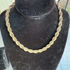 Gold Rope Chain Necklace with free choker